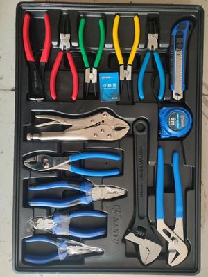 シルバー 7 ドラワー ツール トロッキー と 5 層 323 PCS CRV 耐久 ツール セット 鉄 ガレージ ストレージ ローラー キャビネット