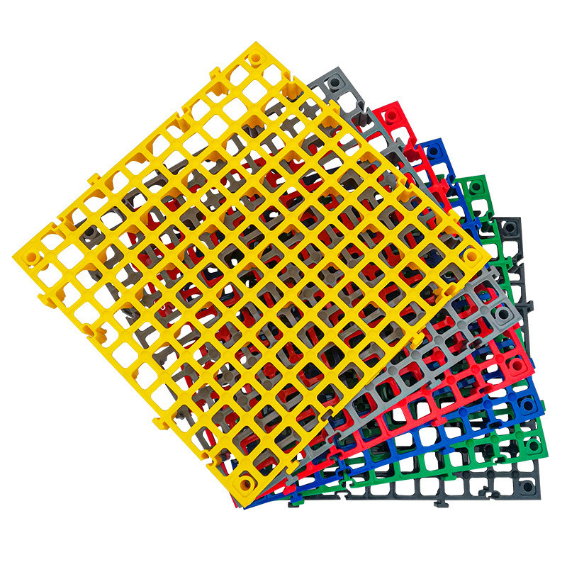 防水洗車 スプライシンググリッドグリッド プラスチックガレージ床タイル 40*40*4cmサイズ