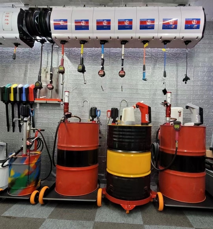 600cc 空気駆動圧力ピストン ドラムバレル エンジン モーター 潤滑剤 カウンター付き 气動オイル転送ポンプ