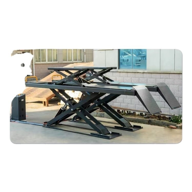 SCISSOR Leader L68S 地上自動車エレベーターの効率化のためのダブルシリンダー水力エレベーター